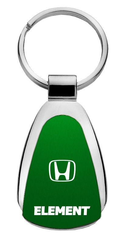 Honda element green green tear drop key chain ring tag key fob logo lanyard