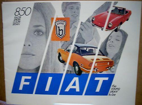 1970 fiat 850 racer spider coupe sedan sales brochure