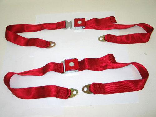 1963-1967 corvette seat belt replacement red