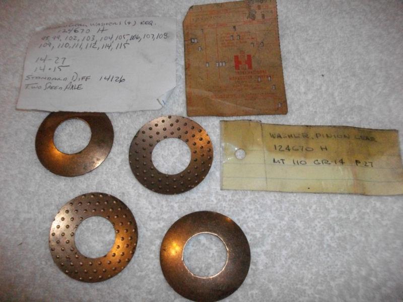 Ihc international harvester differential washers mt110 nos 124670h