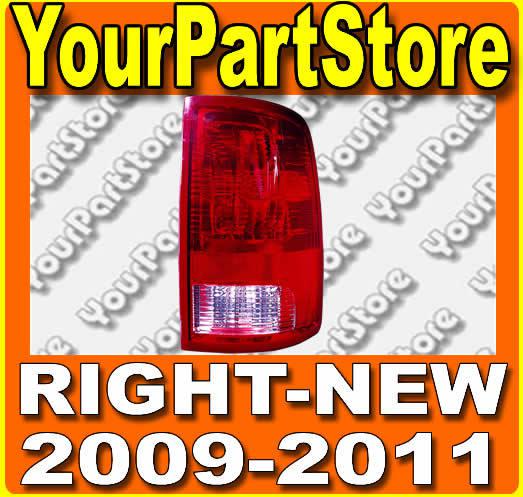 2009-2011 dodge ram 1500 pickup pu truck  rear tail light lamp passenger right