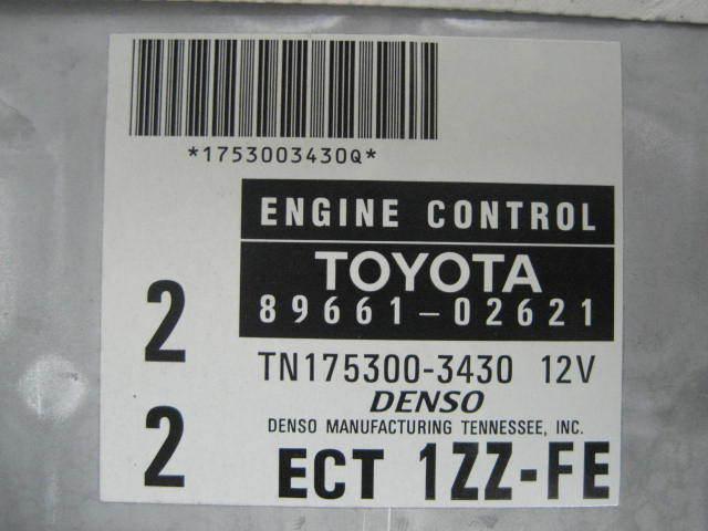 Ecu ecm computer toyota corolla 1999 2000 auto cali 89661-02621 52363