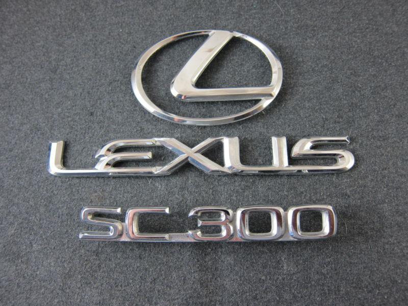 92-00 lexus sc300 sc 300 rear emblem set  