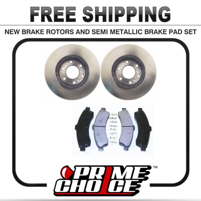 Premium front metallic brake pads and disc rotors complete kit left & right pair