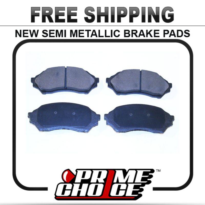 New premium complete set of front metallic disc brake pads with shims