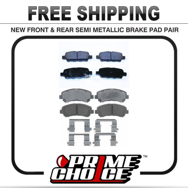 Premium front & rear metallic disc brake pads 2 full complete sets 4 pair 8 pads