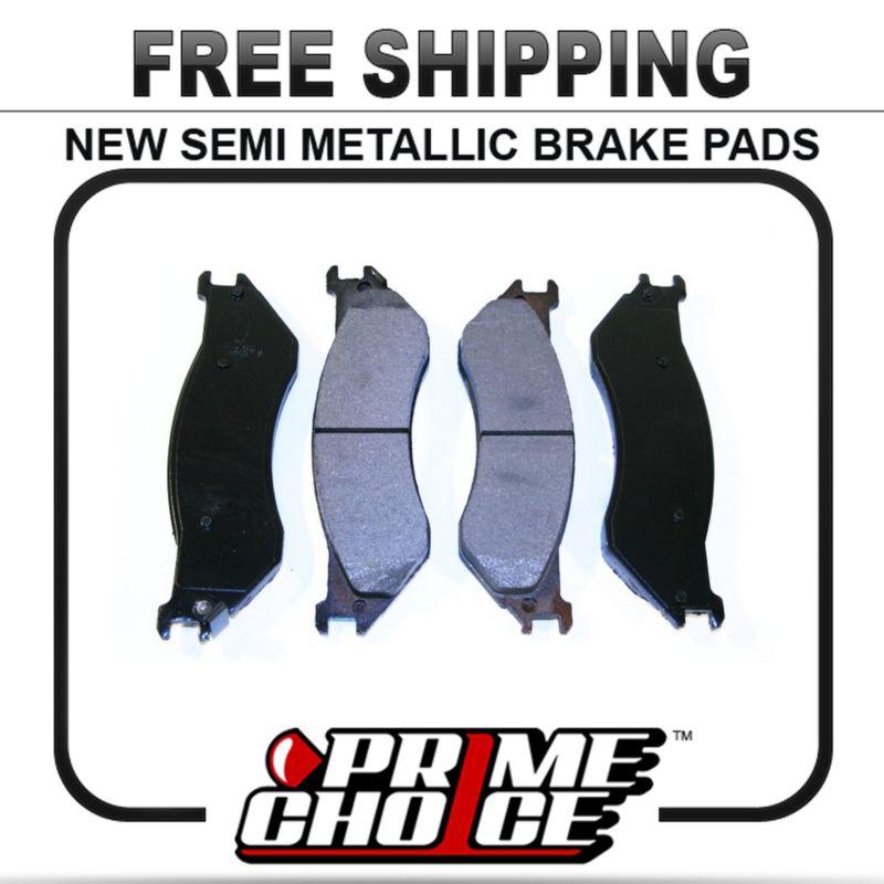 New premium complete set of front metallic disc brake pads with shims