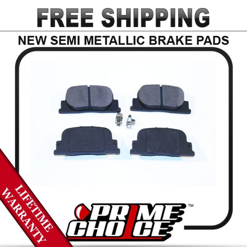 Rear semi metallic disc brake pad kit full set with lifetime warranty