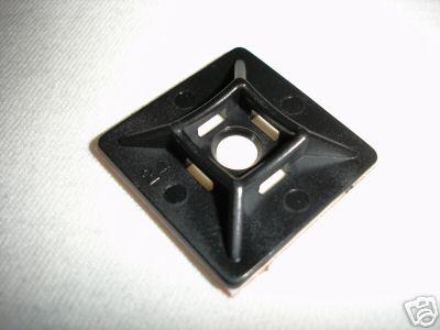 10 pcs 4-way adhesive mounting base 1-1/8" sq, uv black