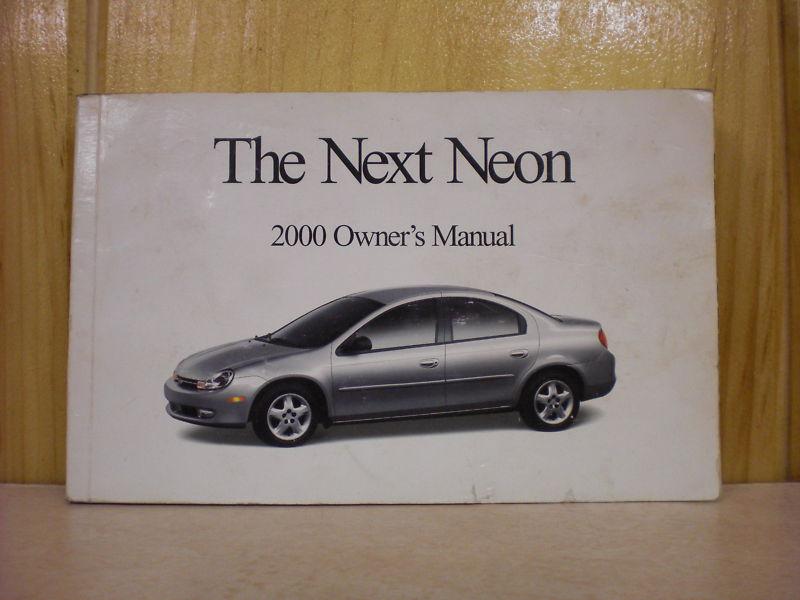 2000 dodge neon owner's manual