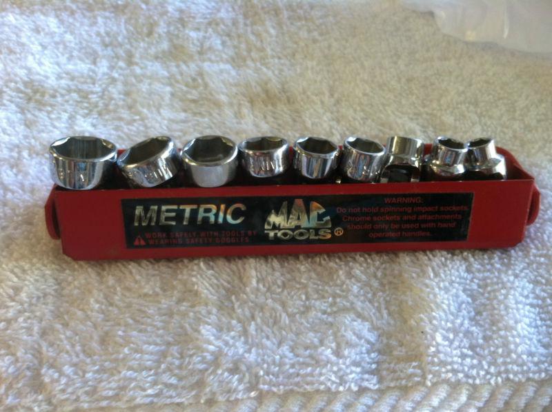 Mac tools smmu96tra 9-pc 1/4" drive metric shallow universal set