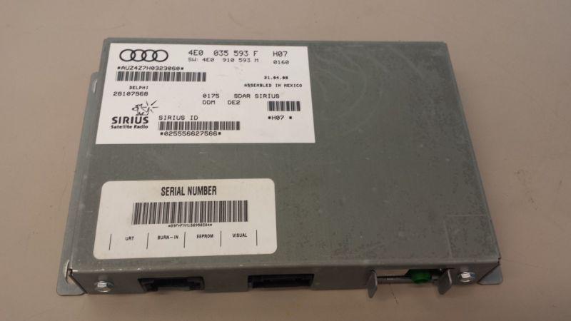 2008 audi a6 quattro sirius radio satellite receiver tuner 4e0 035 593 f 