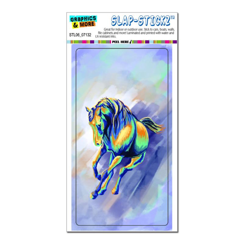 Horse running abstract - painterly expressionism - slap-stickz™ bumper sticker