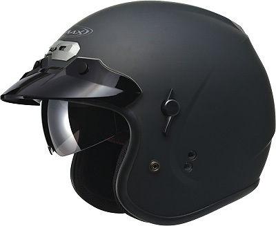 Gmax gm32 o/f helmet w/sun shield flat black 3x g1320079