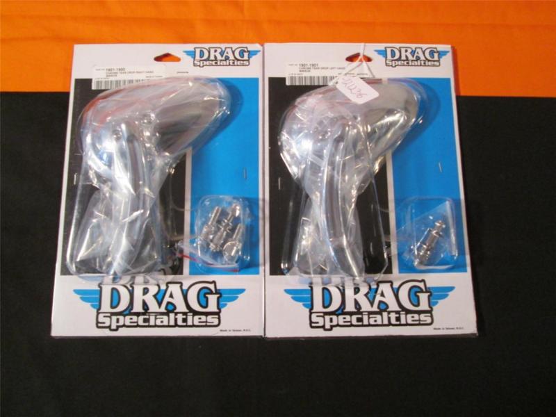 Drag specialties chrome tear drop mirrors (set)p#1901-1901/1901-1900