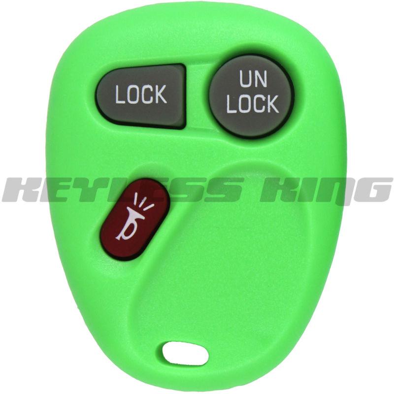 New green replacement keyless remote key fob clicker transmitter for gm 15042968