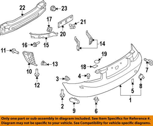 Mazda oem nf79502a1a rear bumper-cover plate