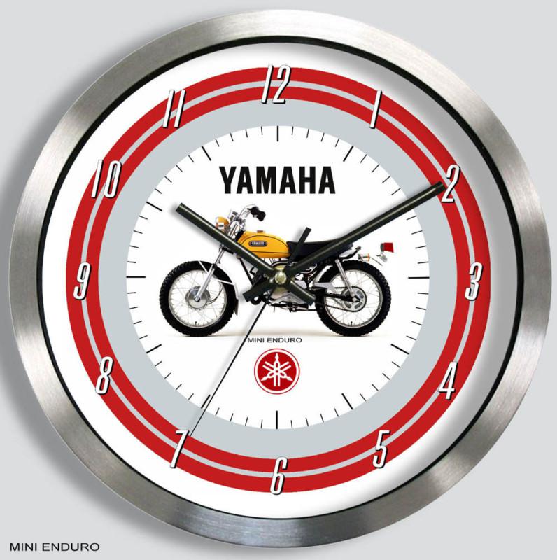 Yamaha mini enduro motorcycle metal wall clock 1970 1971 jt1 ft1