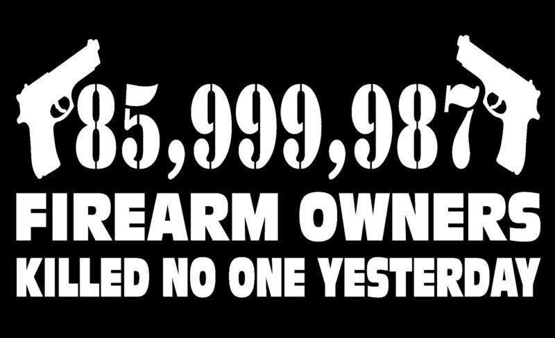 Gun owners killed no one yesterday vinyl decal sticker ar15 ak47 rifle rights