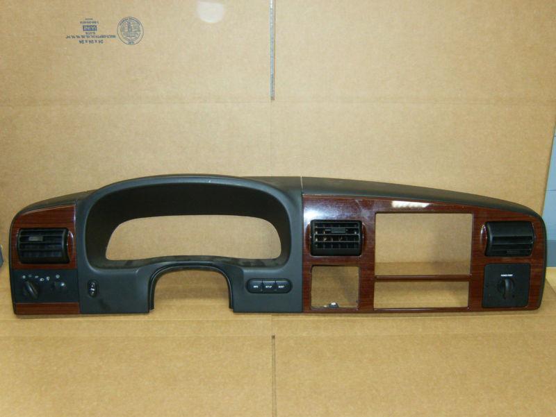 05 06 07 05-07 f250 f350 dash radio bezel trim panel wood grain