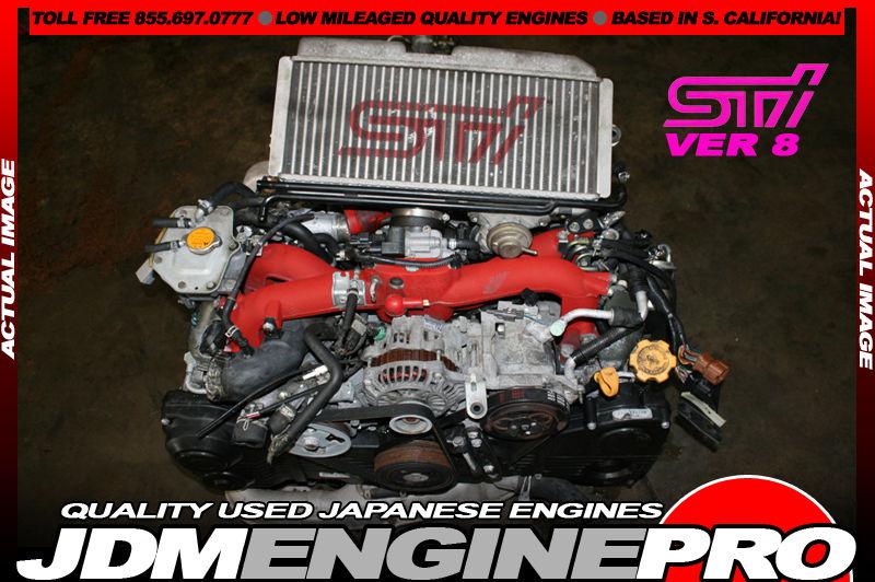 Jdm subaru wrx sti ver 8 ej20 2.0l turbo engine 02-06 complete clean ej20 ej25