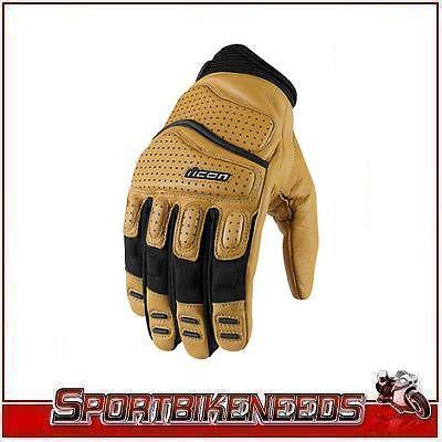 Icon super duty 2 tan brown black gloves large lg