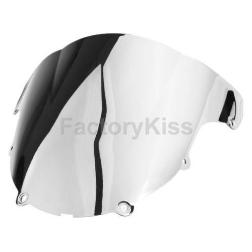 Gau new chrome windshield windscreen for kawasaki zx 6r 636 2003-2004 #520