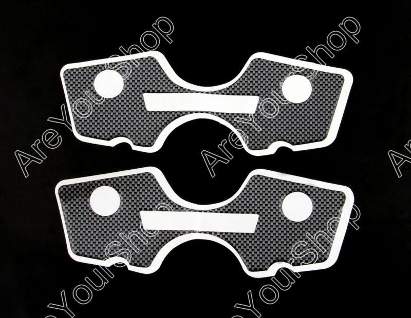 2 pcs decal pad triple tree top clamp upper front end suzuki gsxr1300 1999-2007