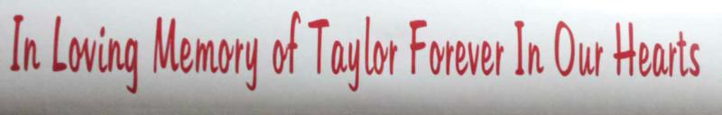 Custom order/ in loving memory of taylor/ vinyl decal sticker