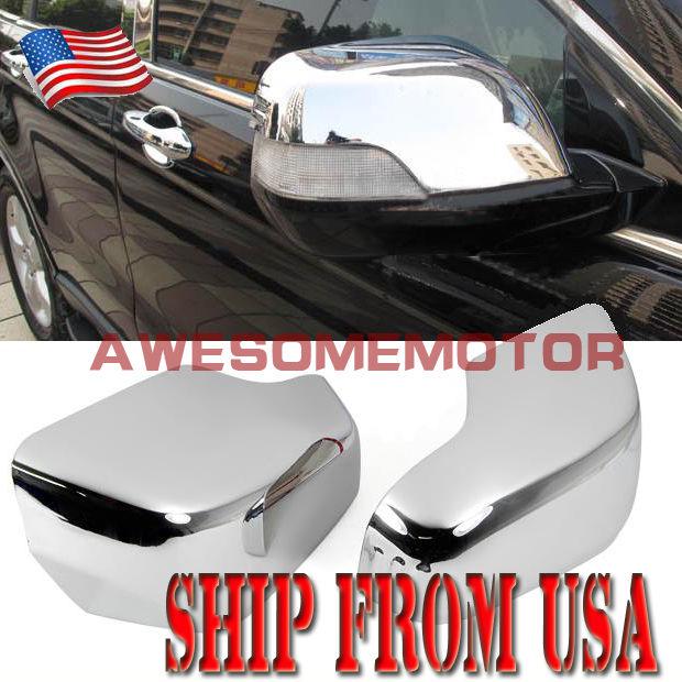 Us triple chrome side door mirror cover trims fit for honda crv 2007-2011 pair