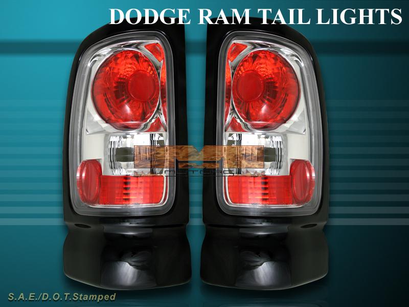 94-01 dodge ram 1500/2500/3500 tail lights chrome brand new 1994-2001