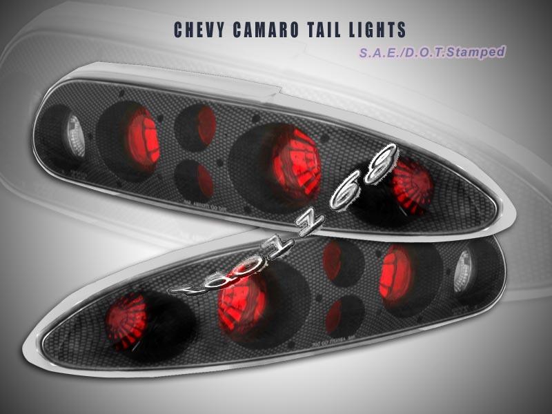 93-02 chevy camaro altezza tail lights carbon 94 95 96 97 98 99 00 01