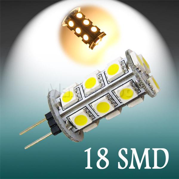 G4 warm white 18 smd 5050 rv marine boat home led light bulb lamp