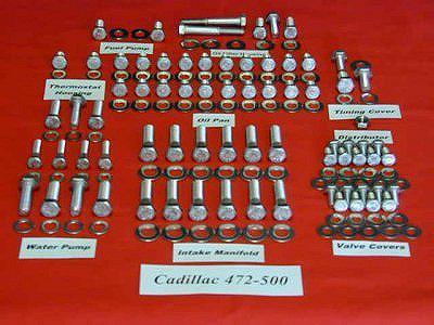 Cadillac big block 472-500 stainless steel engine hex bolt kit