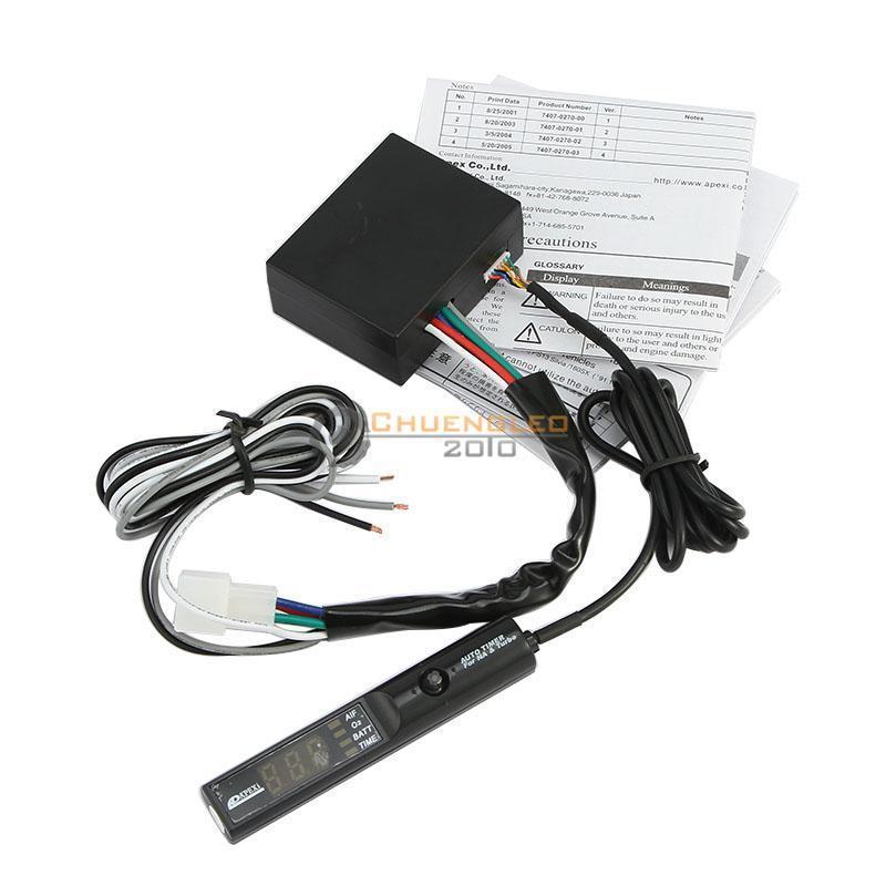 Universal timer for na turbo control blue led black display pen type car 