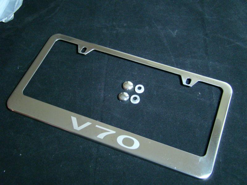 Volvo  v70  chrome license plate frame stainless steel 