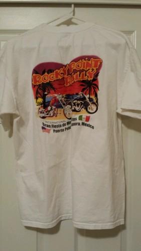 Rocky point mexico motorcycle rally tshirt mens xl bobber chopper biker bike