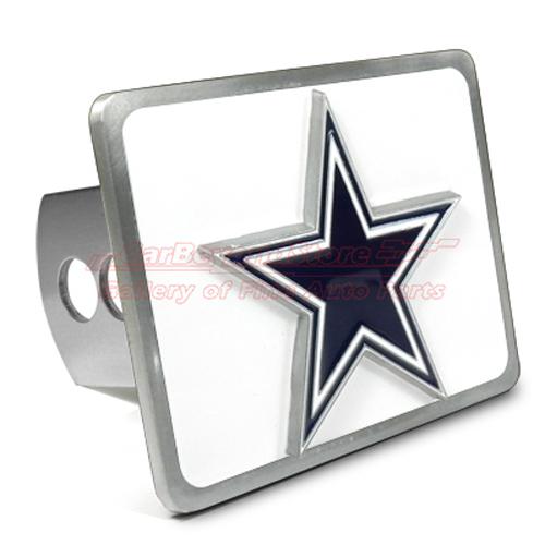 Nfl dallas cowboys 3d logo metal trailer tow hitch cover, licensed + free gift