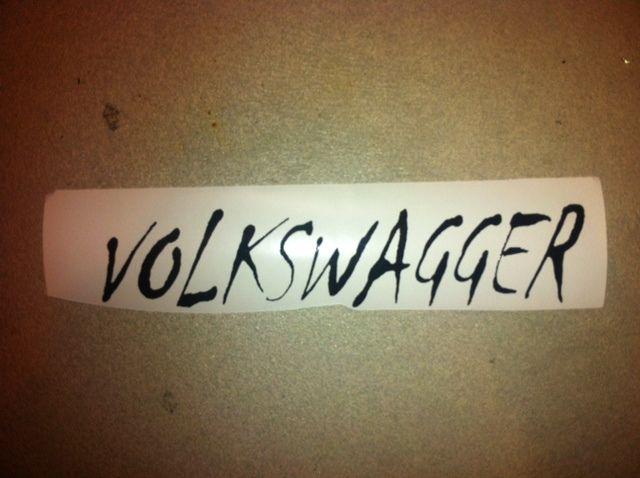 Volkswagger decal  (a) volkswagen  golf jetta gti tdi 