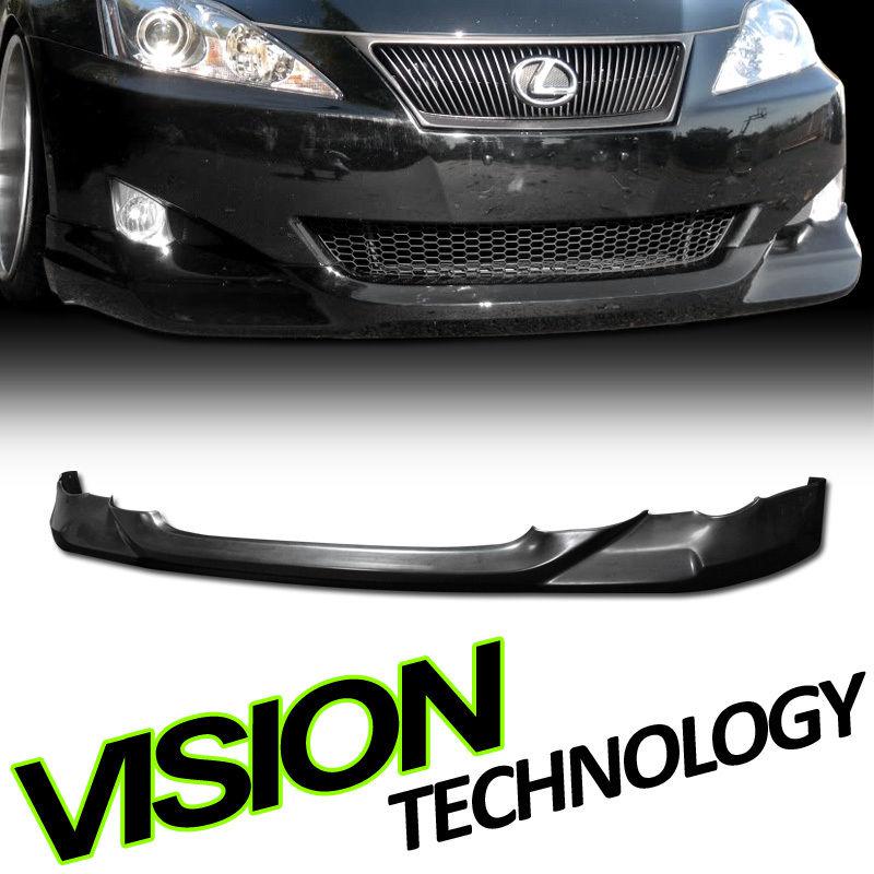 06-08 lexus is250/is350 4d/4dr sedan jdm sport style pu front bumper lip spoiler