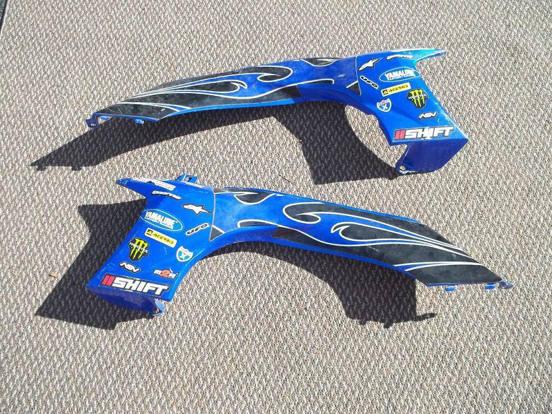 '05 '06 yamaha yfz 450 yfz 450 plastic side cover set blue oem