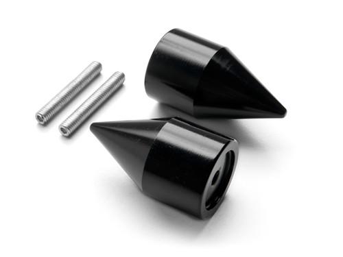 Black spike bar ends hand grip end caps for suzuki bandit 1200 1997-2000