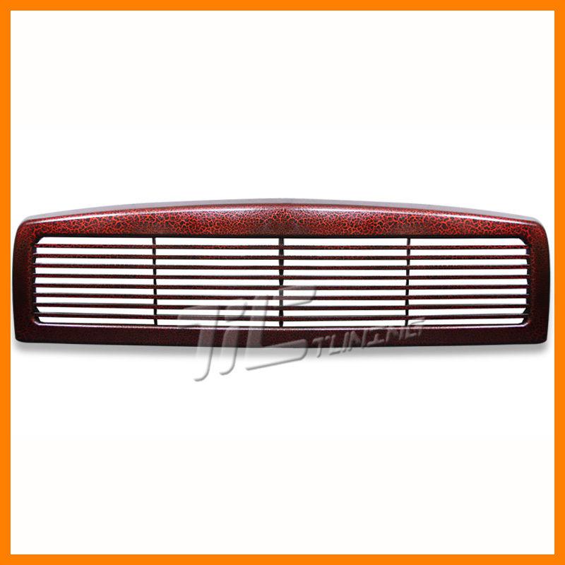 94-01 dodge ram pickup red black front grille upper grill leopard skin pattern