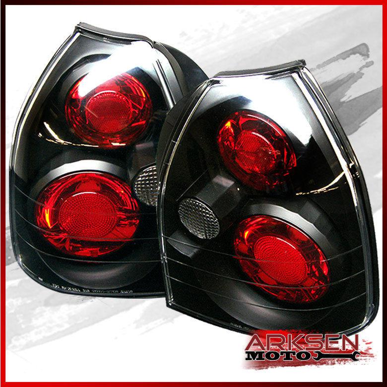 96-00 civic 3dr hatchback ek jdm black altezza tail lights rear brake lamps set