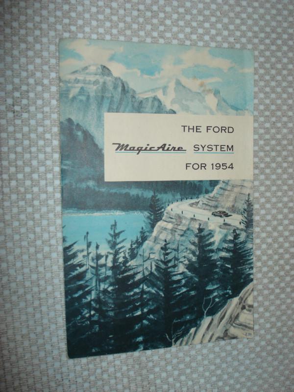 1954 ford magicaire system owners manual original glove box book rare