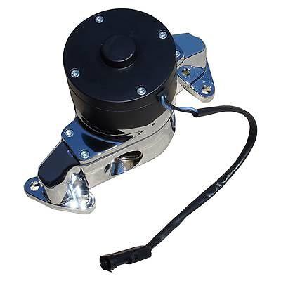 Proform water pump electric 35 gpm aluminum chrome ford sb includes hose adapter