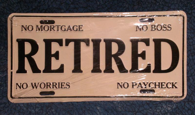 Retired license plate  new