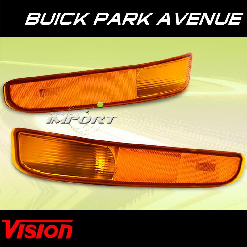 Buick 97-05 park ave vision amber driver+passenger side marker signal light lamp