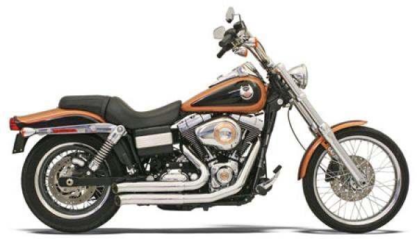 Bassani firesweep turn out exhaust system chrome harley fxdwgi wide glide 2006