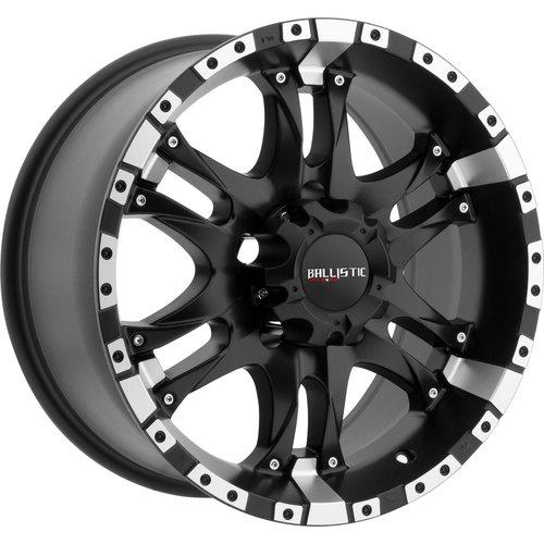 20x9 black ballistic wizard wheels 6x5.5 +14 gmc k-2500 pickup 6 lug k-1500